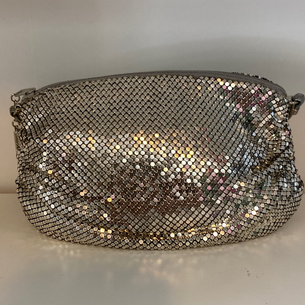 Whiting and Davis International silver mesh shoulder purse